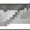 Baignoire Mexen Oval autoportante murale 160 x 80 cm, blanche/noire, évacuation dorée rose - 52671608075-60
