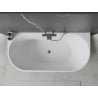 Mexen Oval baignoire autoportante adossée 170 x 80 cm, blanche/noire, trop-plein gris canon brossé - 52671708075-66