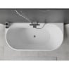 Mexen Oval baignoire autoportante adossée 160 x 80 cm, blanc/noir, trop-plein gun metal - 52671608075-95