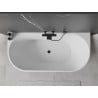 Mexen Oval baignoire autoportante adossée 160 x 80 cm, blanc/noir, trop-plein noir - 52671608075-70
