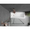 Mexen Next L paroi de baignoire 1 volet 90 x 150 cm, grille noire, cuivre brossé - 895-090-000-03-77-65