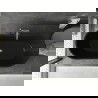 Baignoire Mexen Montana autoportante 170 x 80 cm, noire, évacuation en nickel brossé - 52011708070-97
