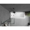 Mexen Next L paroi de baignoire 1 volet 50 x 150 cm, grille noire, gris canon brossé - 895-050-000-03-77-66