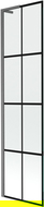 Paroi de baignoire Mexen Next L 1 volet 50 x 150 cm, motif noir, gun gray brossé - 895-050-000-03-77-66