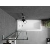 Mexen Next L paroi de baignoire à 1 volet 60 x 150 cm, motif noir, gris pistolet brossé - 895-060-000-03-77-66