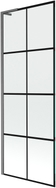 Mexen Next L paroi de baignoire 1-volet 70 x 150 cm, grille noire, gris canon brossé - 895-070-000-03-77-66