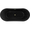 Mexen Montana baignoire autoportante 170 x 80 cm, noire, trop-plein doré - 52011708070-50