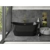 Mexen Montana baignoire autoportante 170 x 80 cm, noire, trop-plein doré brossé - 52011708070-55