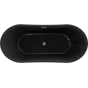 Mexen Montana baignoire autoportante 170 x 80 cm, noire, trop-plein or rose - 52011708070-60