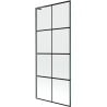 Mexen Next L écran de baignoire 1-volet 80 x 150 cm, grille noire, gris canon brossé - 895-080-000-03-77-66