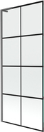 Mexen Next L écran de baignoire 1-volet 80 x 150 cm, grille noire, gris canon brossé - 895-080-000-03-77-66
