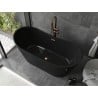 Mexen Montana baignoire autoportante 170 x 80 cm, noire, trop-plein cuivre brossé - 52011708070-65