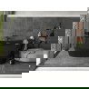 Baignoire Mexen Montana autoportante 170 x 80 cm, noire, évacuation en laiton brossé - 52011708070-65