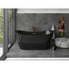Mexen Montana baignoire autoportante 170 x 80 cm, noire, trop-plein cuivre brossé - 52011708070-65