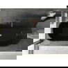 Baignoire Mexen Montana autoportante 170 x 80 cm, noire, évacuation en laiton brossé - 52011708070-65