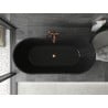 Mexen Montana baignoire autoportante 170 x 80 cm, noire, trop-plein cuivre brossé - 52011708070-65