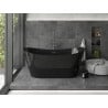 Mexen Montana baignoire autoportante 170 x 80 cm, noire, trop-plein gris canon brossé - 52011708070-66