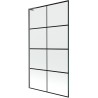Mexen Next L paroi de baignoire à 1 volet 100 x 150 cm, grille noire, gris gun brossé - 895-100-000-03-77-66