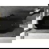 Baignoire Mexen Montana autoportante 170 x 80 cm, noire, trop plein noir - 52011708070-70