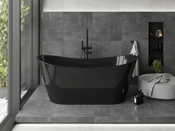 Baignoire Mexen Montana autoportante 170 x 80 cm, noire, trop plein noir - 52011708070-70