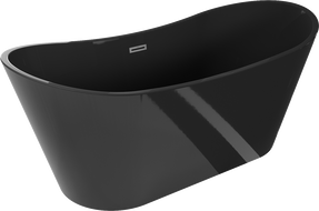 Mexen Montana baignoire autoportante 170 x 80 cm, noire, trop-plein gun metal - 52011708070-95
