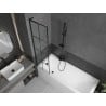 Mexen Next L pare-douche à un panneau 50 x 150 cm, grille noire, noir - 895-050-000-03-77-70