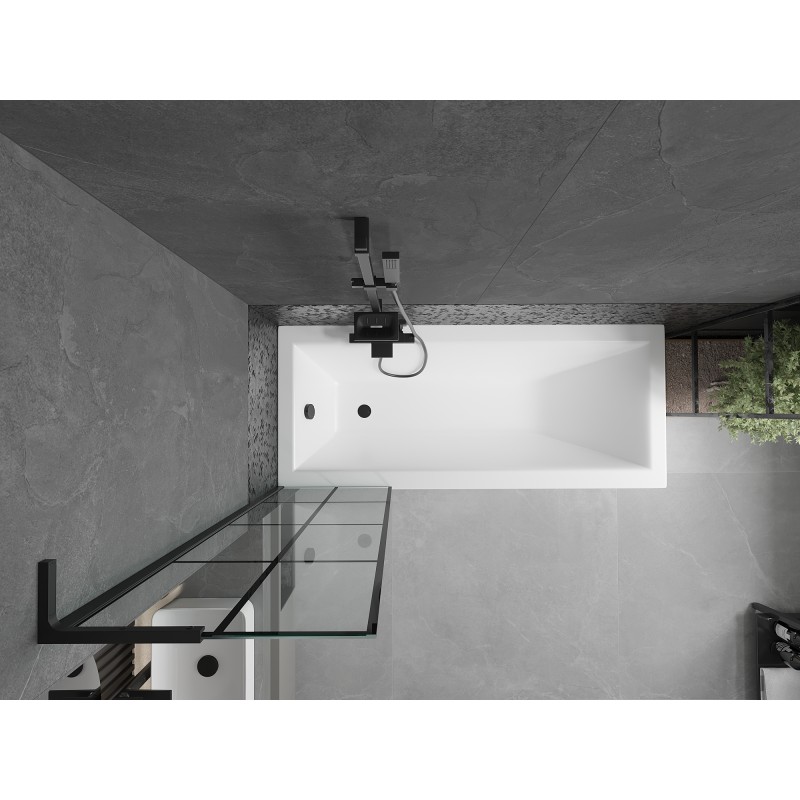 Mexen Next L pare-douche à un panneau 50 x 150 cm, grille noire, noir - 895-050-000-03-77-70