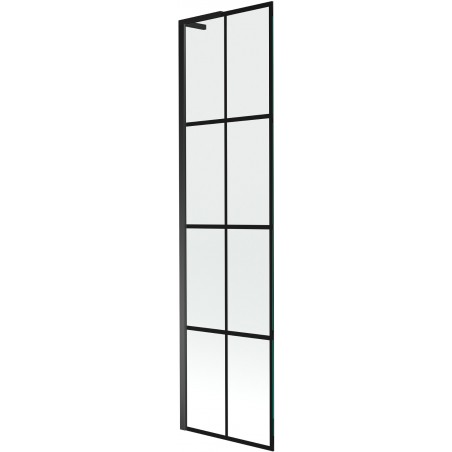 Mexen Next L pare-douche à un panneau 50 x 150 cm, grille noire, noir - 895-050-000-03-77-70