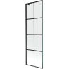 Mexen Next L paroi de baignoire 1 volet 60 x 150 cm, grille noire, noir - 895-060-000-03-77-70
