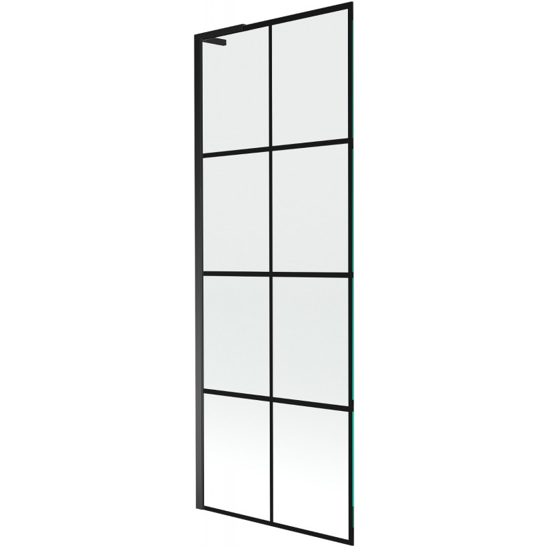 Mexen Next L pare-baignoire à un volet 70 x 150 cm, grille noire, noir - 895-070-000-03-77-70