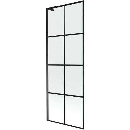 Mexen Next L pare-baignoire à un volet 70 x 150 cm, grille noire, noir - 895-070-000-03-77-70