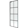 Mexen Next L pare-baignoire à un volet 70 x 150 cm, grille noire, noir - 895-070-000-03-77-70