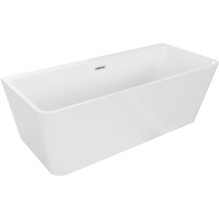 Mexen Volta baignoire autoportante adossée 150 x 75 cm, blanche, trop-plein chromé - 51131507500-01