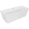 Mexen Volta baignoire autoportante adossée 150 x 75 cm, blanche, trop-plein chromé - 51131507500-01