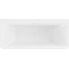 Baignoire Mexen Volta à poser murale 150 x 75 cm, blanche, trop-plein blanc - 51131507500-20