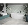 Mexen Volta baignoire autoportante adossée 150 x 75 cm, blanche, trop-plein chromé - 51131507500-01