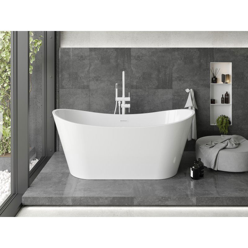 Mexen Montana baignoire autoportante 180 x 80 cm, blanche, trop-plein blanc - 52011808000-20