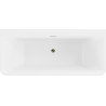 Baignoire Mexen Volta à poser contre le mur 170 x 75 cm, blanche, avec trop-plein doré - 51131707500-50