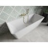 Baignoire Mexen Volta à poser contre le mur 170 x 75 cm, blanche, avec trop-plein doré - 51131707500-50