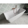 Mexen Volta baignoire autoportante murale 150 x 75 cm, blanche, trop-plein or rose - 51131507500-60