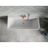 Mexen Volta baignoire autoportante murale 150 x 75 cm, blanche, trop-plein or rose - 51131507500-60