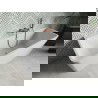 Mexen Volta baignoire autoportante murale 150 x 75 cm, blanche, débordement en laiton brossé - 51131507500-65