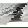 Mexen Volta baignoire murale autoportante 150 x 75 cm, blanche, évacuation gris acier brossé - 51131507500-66