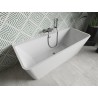 Mexen Volta baignoire autoportante murale 170 x 75 cm, blanche, trop-plein en gun gray brossé - 51131707500-66