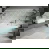 Baignoire Mexen Volta murale autonome 150 x 75 cm, blanche, évacuation gun metal - 51131507500-95
