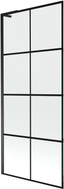Mexen Next L paroi de baignoire 1 volet 80 x 150 cm, grille noire, noir - 895-080-000-03-77-70