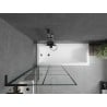 Mexen Next L paroi de baignoire 1 volet 80 x 150 cm, grille noire, noir - 895-080-000-03-77-70