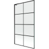 Mexen Next L paroi de baignoire 1 volet 100 x 150 cm, grille noire, noir - 895-100-000-03-77-70