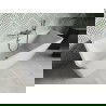 Baignoire Mexen Volta murale autonome 150 x 75 cm, blanche, évacuation gun metal - 51131507500-95