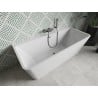 Mexen Volta baignoire autoportante adossée 170 x 75 cm, blanche, trop-plein gun metal - 51131707500-95